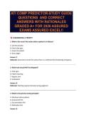 ATI COMP PREDICTOR-STUDY GUIDE QUESTIONS  AND CORRECT ANSWERS WITH RATIONALES GRADED A&plus; FOR 2026 ASSURED EXAMS ASSURED EXCEL&excl;&excl;