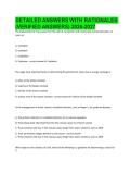 DETAILED ANSWERS WITH RATIONALES &lpar;VERIFIED ANSWERS&rpar; 2026-2027&period;