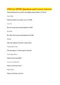 SWE for EPME Questions and Correct Answers
