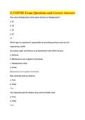 E-5 EPME Exam Questions and Correct Answers
