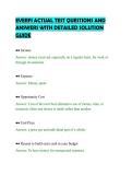 EVERFI ACTUAL TEST QUESTIONS AND&NewLine;ANSWERS WITH DETAILED SOLUTION&NewLine;GUIDE&NewLine;