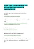 EVERFI FINAL PAPER QUESTIONS AND&NewLine;ACCURATE ANSWERS COMPLETE&NewLine;PREPARATION KIT