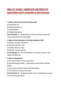 BIOL 271 EXAM 1 COMPLETE 200 PRACTICE QUESTIONS WITH ANSWERS & RATIONALES
