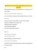 HCR 210 Lesson 4 Exam Questions and Correct&NewLine;Answers