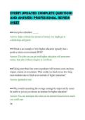 EVERFI UPDATED COMPLETE QUESTIONS&NewLine;AND ANSWERS PROFESSIONAL REVIEW&NewLine;SHEET&NewLine;