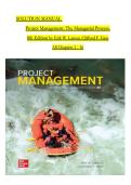 SOLUTION MANUAL &NewLine;Project Management&comma; The Managerial Process&comma;&NewLine;8th Edition by Erik W&period; Larson&comma; Clifford F&period; Gray&NewLine;All Chapters 1 - 16
