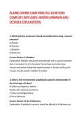 ALARM COURSE EXAM PRACTICE QUESTIONS COMPLETE WITH 100&percnt; VERIFIED ANSWERS AND DETAILED EXPLANATIONS