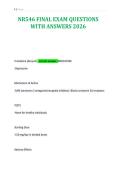 NR546 FINAL EXAM QUESTIONS&NewLine;WITH ANSWERS 2026&NewLine;