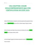 CNA CHAPTER 4 EXAM&NewLine;2026&vert;COMPREHENSIVE Q&A FOR&NewLine;CERTIFICATION SUCCESS 2026