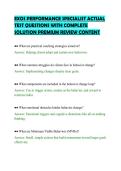 EXOS PERFORMANCE SPECIALIST ACTUAL&NewLine;TEST QUESTIONS WITH COMPLETE&NewLine;SOLUTION PREMIUM REVIEW CONTENT