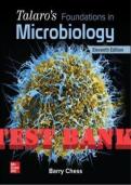TEST BANK FOR Talaro's Foundations in Microbiology&colon; by Barry Chess&period;ISBN&colon;978-1260575385 COMPLETE GUIDE ALL CHAPTERS COVERED 100&percnt; VERIFIED A&plus; GRADE ASSURED&excl;&excl;&excl;&excl;&excl; NEW LATEST UPDATE&excl;&excl;&excl;&excl;