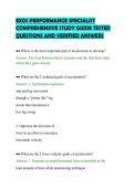 EXOS PERFORMANCE SPECIALIST&NewLine;COMPREHENSIVE STUDY GUIDE TESTED&NewLine;QUESTIONS AND VERIFIED ANSWERS