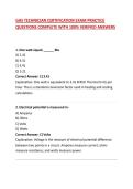 GAS TECHNICIAN CERTIFICATION EXAM PRACTICE QUESTIONS COMPLETE WITH 100&percnt; VERIFIED ANSWERS