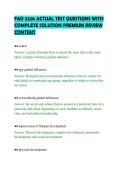 FAD 3220 ACTUAL TEST QUESTIONS WITH&NewLine;COMPLETE SOLUTION PREMIUM REVIEW&NewLine;CONTENT