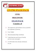 CIV3701 Complete Exam Pack Civil Law University Level Test Bank Study Material Questions and Answers 100&percnt; Verified with Correct Questions and Answers 2025&sol; 2026