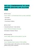 FAD 3220 COMPREHENSIVE TEST BANK&NewLine;VERIFIED QUESTIONS AND SOLUTIONS&NewLine;PACK