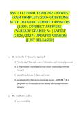NSG 2113 FINAL EXAM 2025 NEWEST EXAM COMPLETE 300&plus; QUESTIONS WITH DETAILED VERIFIED ANSWERS &lpar;100&percnt; CORRECT ANSWERS&rpar; &sol;ALREADY GRADED A&plus; &vert; LATEST &lpar;2026&sol;2027&rpar; UPDATED VERSION &lbrace;JUST RELEASED&rcub;