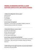 FAREWELL TO MANZANAR CHAPTERS 1-11 EXAM QUESTIONS COMPLETE WITH 100&percnt; VERIFIED ANSWERS