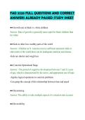 FAD 3220 FULL QUESTIONS AND CORRECT&NewLine;ANSWERS ALREADY PASSED STUDY SHEET&NewLine;