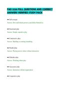 FAD 3220 FULL QUESTIONS AND CORRECT&NewLine;ANSWERS VERIFIED STUDY PACK
