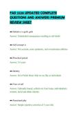 FAD 3220 UPDATED COMPLETE&NewLine;QUESTIONS AND ANSWERS PREMIUM&NewLine;REVIEW SHEET