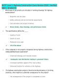 NICET Level 1 Highway Construction Exam Review 2026 &vert; Verified &NewLine;Q&A &vert; Graded A&plus;