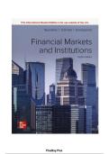 TEST BANK FOR Financial Markets and Institutions 8th Edition by Anthony Saunders&comma; Marcia Millon Cornett&comma; Otgo Erhemjamts ISBN&colon; 978-1260772401 COMPLETE GUIDE ALL CHAPTERS COVERED 100&percnt; VERIFIED A&plus; GRADE ASSURED&excl;&excl;&excl;&excl;NEW LATEST UPDATE&excl;&excl;&excl;&excl;