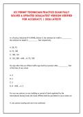ICC PERMIT TECHNICIAN PRACTICE EXAM FULLY &NewLine;SOLVED & UPDATED 2026&lpar;LATEST VERSION VERIFIED &NewLine;FOR ACCURACY&rpar; &vert; 2026 LATEST&excl;&excl; 