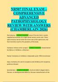 NR507 FINAL EXAM &ndash; &NewLine;COMPREHENSIVE &NewLine;ADVANCED &NewLine;PATHOPHYSIOLOGY &NewLine;REVIEW WITH ANSWERS &NewLine;&lpar;CHAMBERLAIN 2026&rpar; &NewLine;&NewLine;