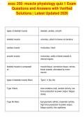 exsc 250&colon; muscle physiology quiz 1 Exam&NewLine;Questions and Answers with Verified&NewLine;Solutions &vert; Latest Updated 2026