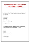 NYC ELECTRICIAN EXAM QUESTIONS &NewLine;AND CORRECT ANSWERS 