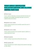 FISDAP AIRWAY CERTIFICATION&NewLine;EVALUATION QUESTIONS AND SOLUTIONS&NewLine;VERIFIED STUDY PACK