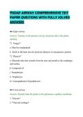 FISDAP AIRWAY COMPREHENSIVE TEST&NewLine;PAPER QUESTIONS WITH FULLY SOLVED&NewLine;ANSWERS