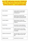exsc 250&colon; addressing muscular imbalances&NewLine;quiz 3 Exam Questions and Answers with&NewLine;Verified Solutions &vert; Latest Updated 2026