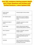 exsc 250&colon; resistance training program design&NewLine;quiz 3 Exam Questions and Answers with&NewLine;Verified Solutions &vert; Latest Updated 2026