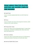 FISDAP AIRWAY PRACTICE SOLUTION&NewLine;QUESTIONS AND ANSWERS COMPLETE&NewLine;PREP RESOURCE