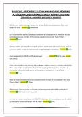 RAMP QUIZ -RESPONSIBLE ALCOHOL MANAGEMENT PROGRAM&vert; ACTUAL EXAM QUESTIONS AND DETAILED VERIFIED SOLUTIONS &vert;GRADED A&plus;&vert;NEWEST 2026&sol;2027 UPDATE&excl;&excl;&excl;