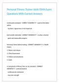 Personal Fitness Trainer AAAI ISMA Exam Questions With Correct Answers 