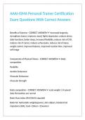 AAAI-ISMA Personal Trainer Certification Exam Questions With Correct Answers 