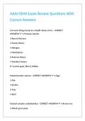 AAAI-ISMA Exam Review Questions With Correct Answers&period;