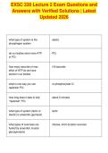 EXSC 330 Lecture 2 Exam Questions and&NewLine;Answers with Verified Solutions &vert; Latest&NewLine;Updated 2026