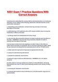 N351 Exam 1 Practice Questions With Correct Answers