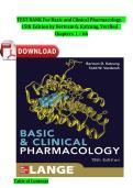 TEST BANK For Basic and Clinical Pharmacology&comma; 15th Edition by Bertram G&period; Katzung&comma; Verified Chapters 1 - 66&comma; Complete Newest Version