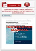 Advanced Nutrition and Human Metab&NewLine;&NewLine;olism 8th Edition Instructor Manual &vert; Complete All Chapters Teaching Resource 2026&ndash;2027