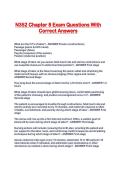 N352 Chapter 8 Exam Questions With Correct Answers