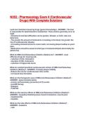 N352 - Pharmacology Exam 4 &lpar;Cardiovascular Drugs&rpar; With Complete Solutions