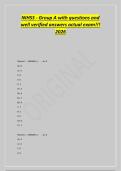 NIHSS - Group A with questions and&NewLine;well verified answers actual exam&excl;&excl;&excl;&NewLine;2026