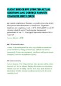FLIGHT BRIDGE FPC UPDATED ACTUAL&NewLine;QUESTIONS AND CORRECT ANSWERS&NewLine;COMPLETE STUDY GUIDE