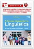 A Concise Introduction to Linguistics 6th Edition Answer Key &vert; Complete Chapter Solutions & Study Guide 2026&ndash;2027