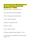 Permit Test &lpar;Nevada DMV&rpar; Question and&NewLine;Answer &lpar;2026&sol;2027&rpar; &vert; Real Tested&NewLine;Questions &vert; A&plus; Verified